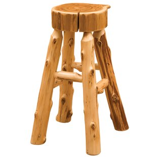 Rustic Cedar Log Bar Stools - Wayfair Canada